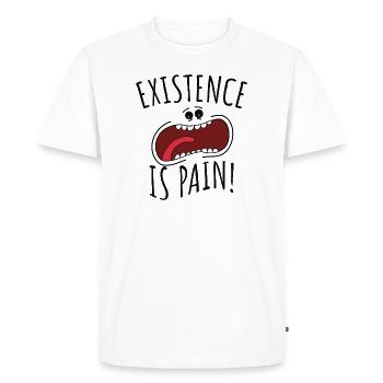 Existence is Pain Comic Cartoon Anime - Men's Premium Organic T-Shirt - white - Front - Nico (187cm)