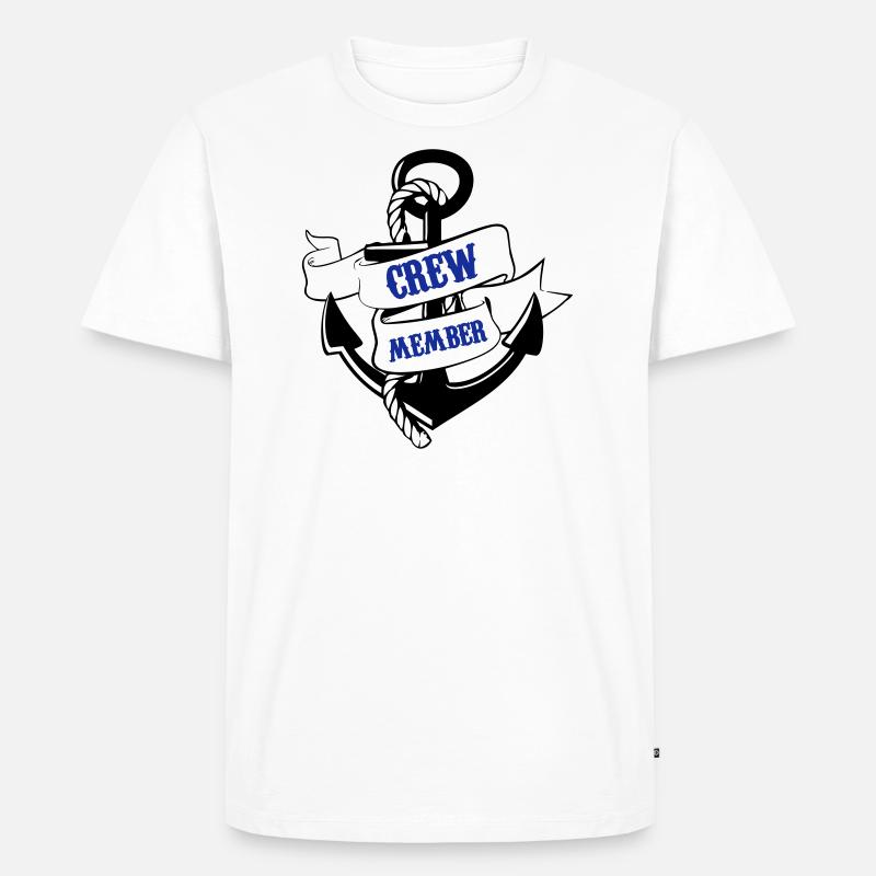 crew member anker 02 - Männer Premium Bio T-Shirt - Weiß