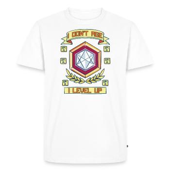 I don't age I level up Geburtstag Gamer Lustig - Men's Premium Organic T-Shirt - white - Front - Nico (187cm)