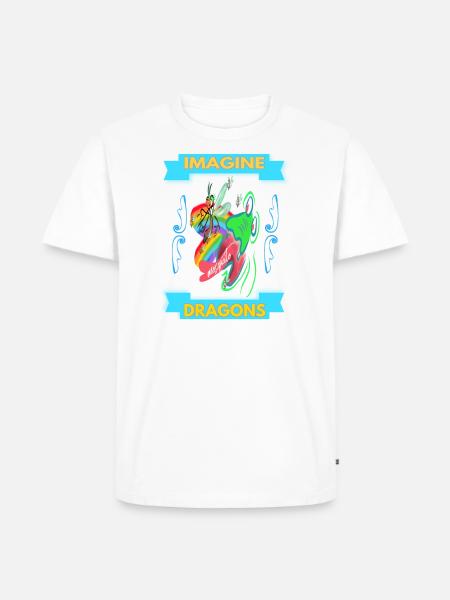 Imagine Dragon - Men's Premium Organic T-Shirt - white