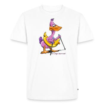 Canard Sport baignade marche natation d’été baignade - T-shirt Premium bio Homme - blanc - Devant - Nico (187cm)