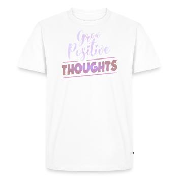 Grow Positive Thoughts Apparel - Men's Premium Organic T-Shirt - white - Front - Nico (187cm)