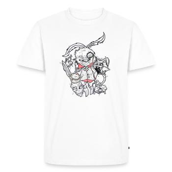 Toujours à l’heure - T-shirt Premium bio Homme - blanc - Devant - Nico (187cm)
