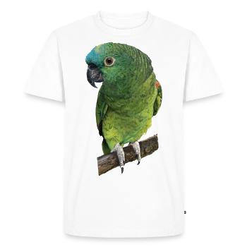 L’amazone à front bleu - T-shirt Premium bio Homme - blanc - Devant - Nico (187cm)