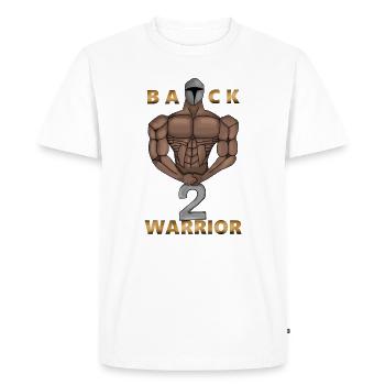 Back 2 Warrior - Men's Premium Organic T-Shirt - white - Front - Nico (187cm)