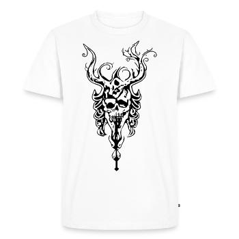 Skull duo - Men's Premium Organic T-Shirt - white - Front - Nico (187cm)