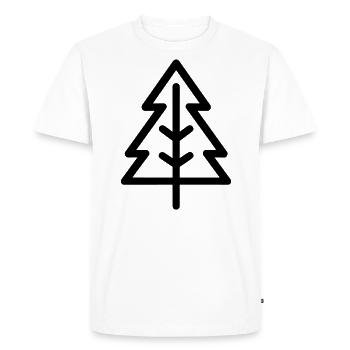 Sapin de Noël - T-shirt Premium bio Homme - blanc - Devant - Nico (187cm)