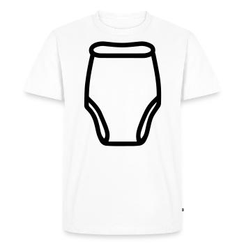 Couche - T-shirt Premium bio Homme - blanc - Devant - Nico (187cm)