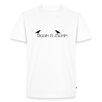 Hugin & Munin (Odin's ravens) - Men's Premium Organic T-Shirt - white - Front - Nico (187cm)