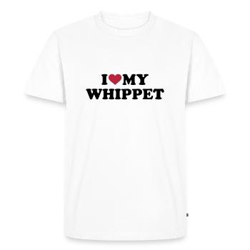 Whippet - Men's Premium Organic T-Shirt - white - Front - Nico (187cm)