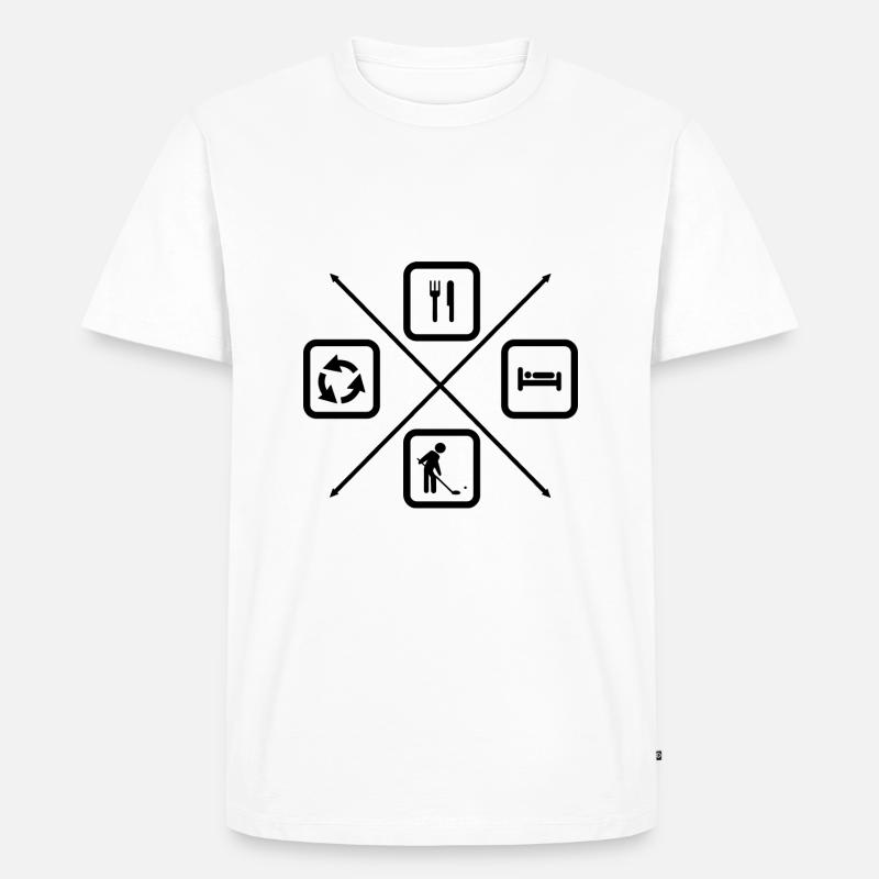 Der Lebenszyklus eines Golfspielers,Golf - Männer Premium Bio T-Shirt - Weiß