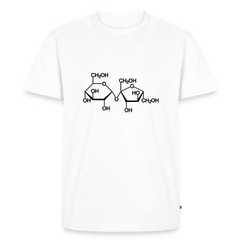 sucre saccharose - T-shirt Premium bio Homme - blanc - Devant - Nico (187cm)