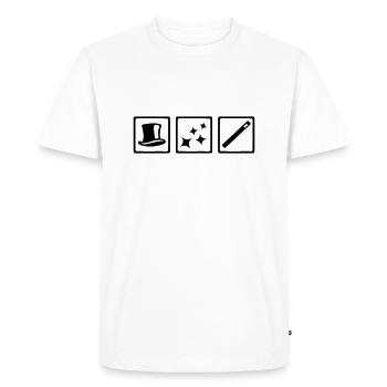 Magician - Men's Premium Organic T-Shirt - white - Front - Nico (187cm)