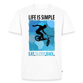 BMX - Men's Premium Organic T-Shirt - white - Front - Nico (187cm)