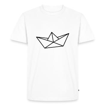 Paper boat - Men's Premium Organic T-Shirt - white - Front - Nico (187cm)
