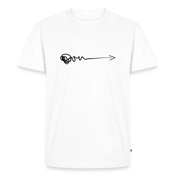 Doodles become an arrow - Men's Premium Organic T-Shirt - white - Front - Nico (187cm)