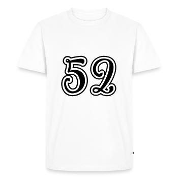 52 Number number - Men's Premium Organic T-Shirt - white - Front - Nico (187cm)