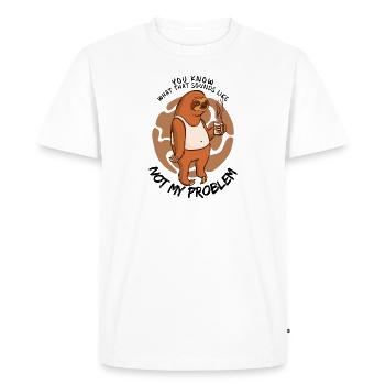 Not My Problem Sarcastic Sloth Saying - Men's Premium Organic T-Shirt - white - Front - Nico (187cm)