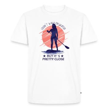 Pagayer debout - T-shirt Premium bio Homme - blanc - Devant - Nico (187cm)