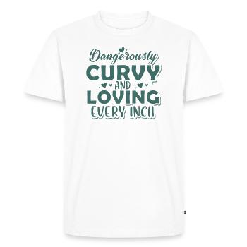 Curvy Chick Confident Body Acceptance - Men's Premium Organic T-Shirt - white - Front - Nico (187cm)