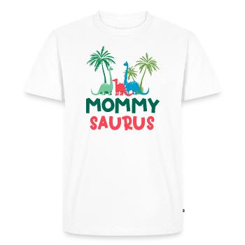 Dinosaur Birthday Mommy Saurus Matching Family - Men's Premium Organic T-Shirt - white - Front - Nico (187cm)