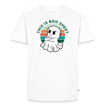 This Is Boo Sheet Funny Rude Halloween Costume Pun - Men's Premium Organic T-Shirt - white - Front - Nico (187cm)