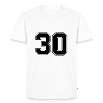 30 nombre de maillots - T-shirt Premium bio Homme - blanc - Devant - Nico (187cm)