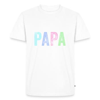 Dad Dad Dad Daddy Gift - Men's Premium Organic T-Shirt - white - Front - Nico (187cm)