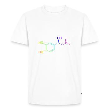 Molécule d'adrénaline - couleurs arc-en-ciel - T-shirt Premium bio Homme - blanc - Devant - Nico (187cm)