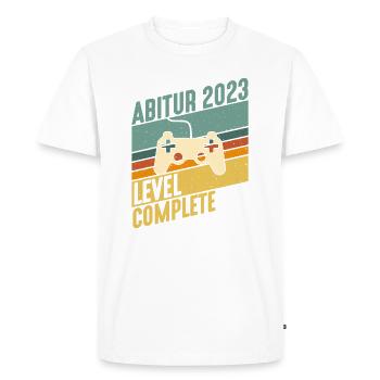 Abitur 2023 Niveau Console de joueur complète Abi - T-shirt Premium bio Homme - blanc - Devant - Nico (187cm)