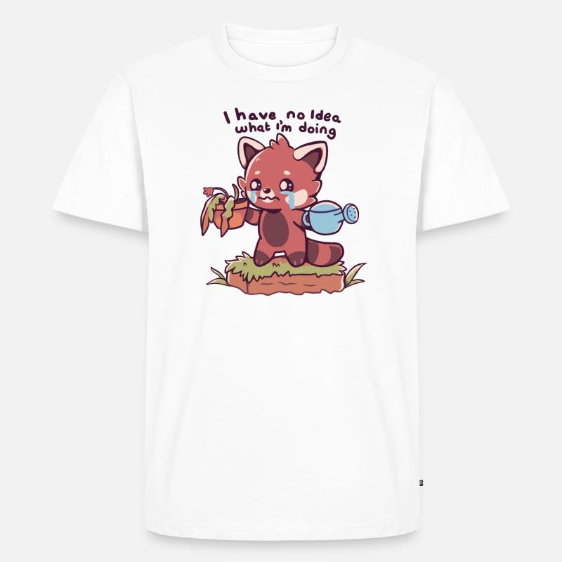 Probleme bei der Gartenarbeit - Männer Premium Bio T-Shirt - Weiß