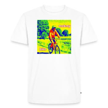 Cycliste à la campagne - T-shirt Premium bio Homme - blanc - Devant - Nico (187cm)