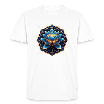 Harmonie du lotus -- La beauté dans le silence - T-shirt Premium bio Homme - blanc - Devant - Nico (187cm)