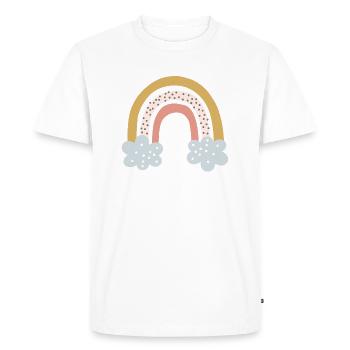 Arc-en-ciel Espoir avec nuages conception d’enfants - T-shirt Premium bio Homme - blanc - Devant - Nico (187cm)