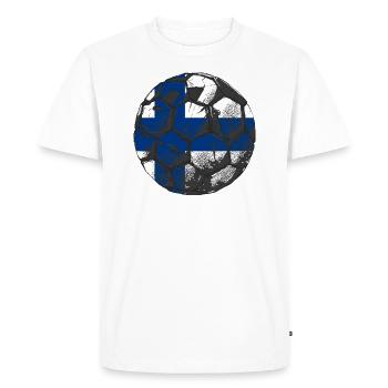 Finland Flag Suomi Finnish Flag Used Look - Men's Premium Organic T-Shirt - white - Front - Nico (187cm)