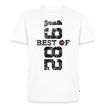 44E ANNIVERSAIRE MEILLEUR DE 1982 - T-shirt Premium bio Homme - blanc - Devant - Nico (187cm)