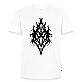 Tatouage à l’encre thème 1 - T-shirt Premium bio Homme - blanc - Devant - Nico (187cm)