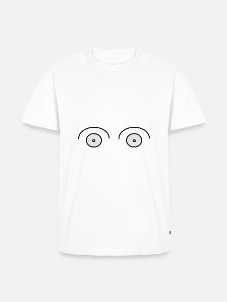 Auge Augen - Männer Premium Bio T-Shirt - Weiß