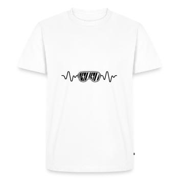 ski frequency - Men's Premium Organic T-Shirt - white - Front - Nico (187cm)