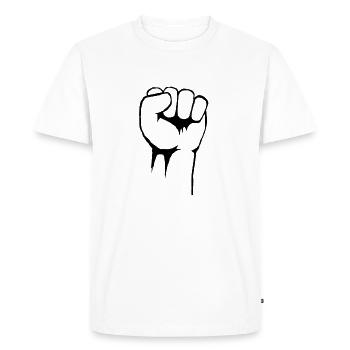 Fist - Men's Premium Organic T-Shirt - white - Front - Nico (187cm)