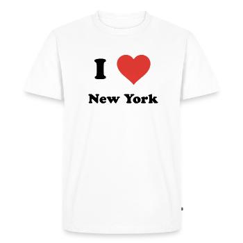 I Love New York - T-shirt Premium bio Homme - blanc - Devant - Nico (187cm)