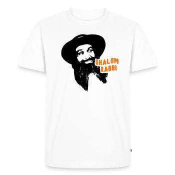 Shalom Rabbi Louis de Funès - T-shirt Premium bio Homme - blanc - Devant - Nico (187cm)