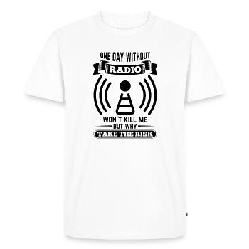 Opérateur radio amateur un jour sans étincelles ne me sera pas - T-shirt Premium bio Homme - blanc - Devant - Nico (187cm)