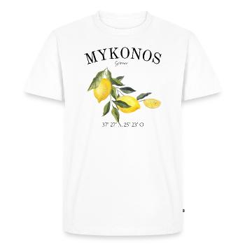 Mykonos - Greece - Holiday - Athens - Greece - Men's Premium Organic T-Shirt - white - Front - Nico (187cm)