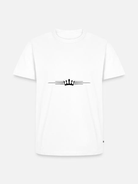 Crown Symbol Line - Men's Premium Organic T-Shirt - white