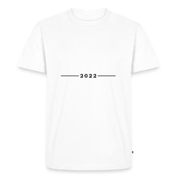 Année 2022 - T-shirt Premium bio Homme - blanc - Devant - Nico (187cm)