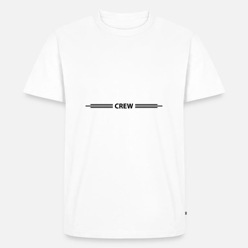 crew linie - Männer Premium Bio T-Shirt - Weiß