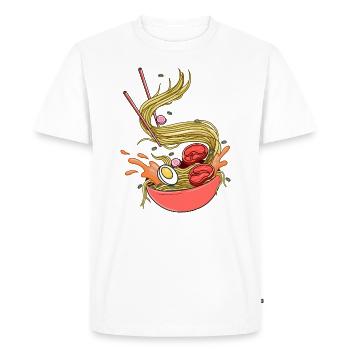 Délicieux Ramen - T-shirt Premium bio Homme - blanc - Devant - Nico (187cm)