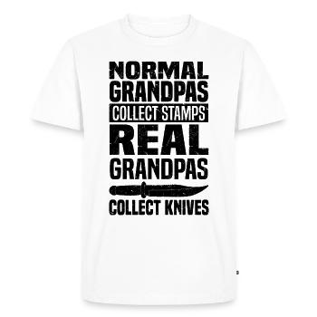 | de collecte de couteaux Knife Collector Hobby Idée cadeau - T-shirt Premium bio Homme - blanc - Devant - Nico (187cm)