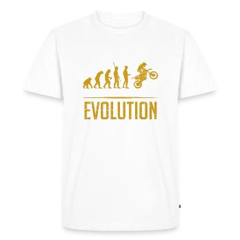 T-shirt, sweat à capuche ou pullover de motocross - T-shirt Premium bio Homme - blanc - Devant - Nico (187cm)